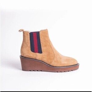 CECELIA NEW YORK GEMMA SLIPWEDGE BOOT NUTELLA Size 9 Fall Chelsea Almond Toe